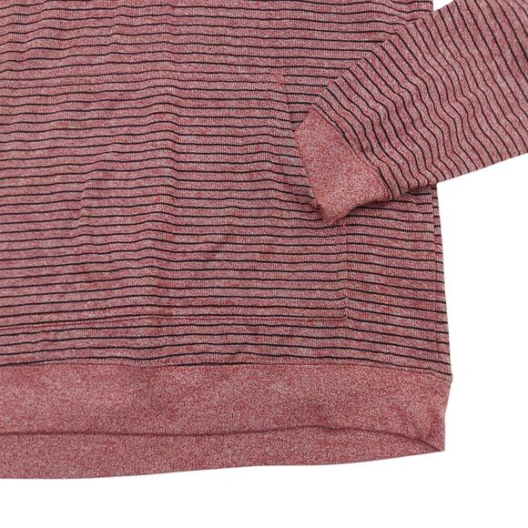 RVCA Hoodie Mens Medium Red Regular Fit Stripes Lightweight Outdoor Travel - Picture 4 of 12